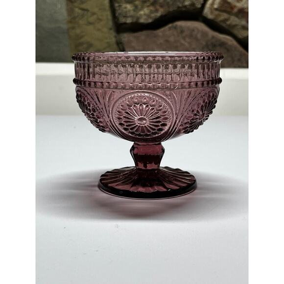 The Pioneer Woman Adeline Purple Dessert Glass Ice cream up. Replacement - Picture 3 of 7